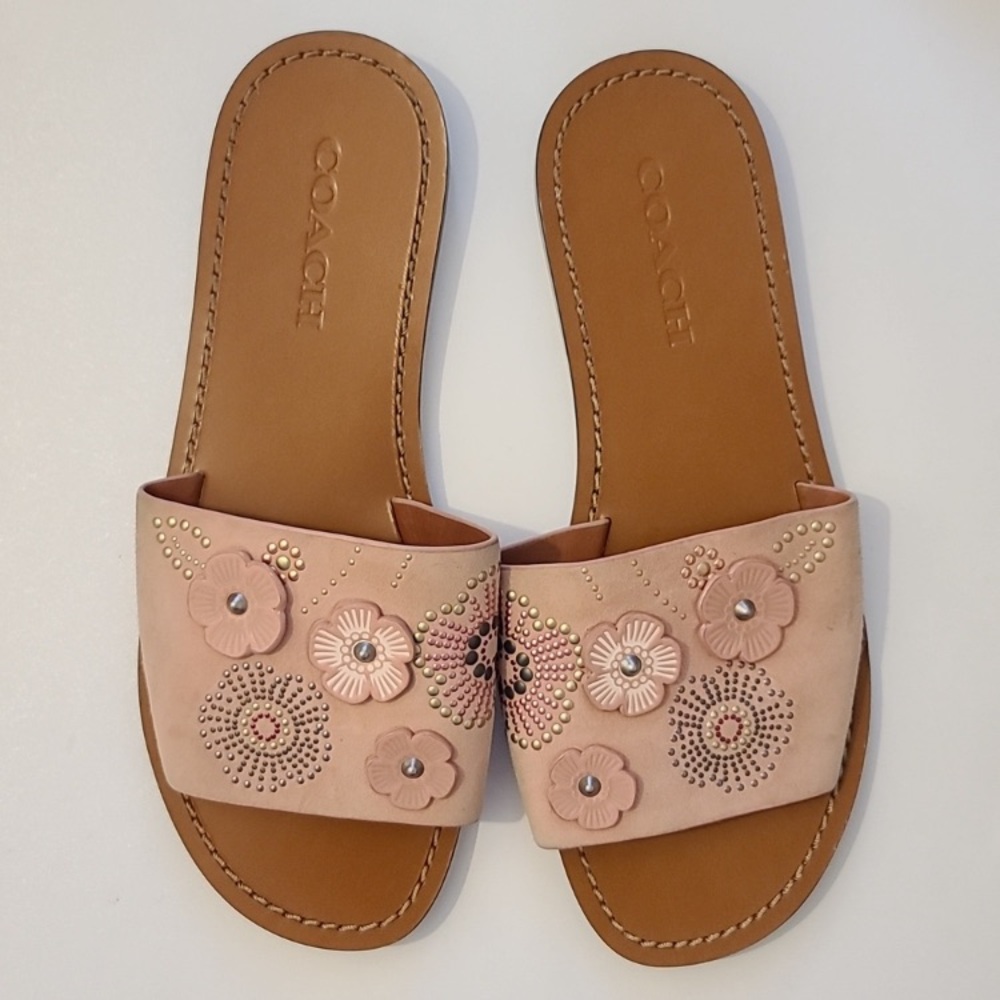 Coach Pink Floral Sandals